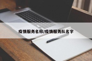 疫情服务名称/疫情服务队名字